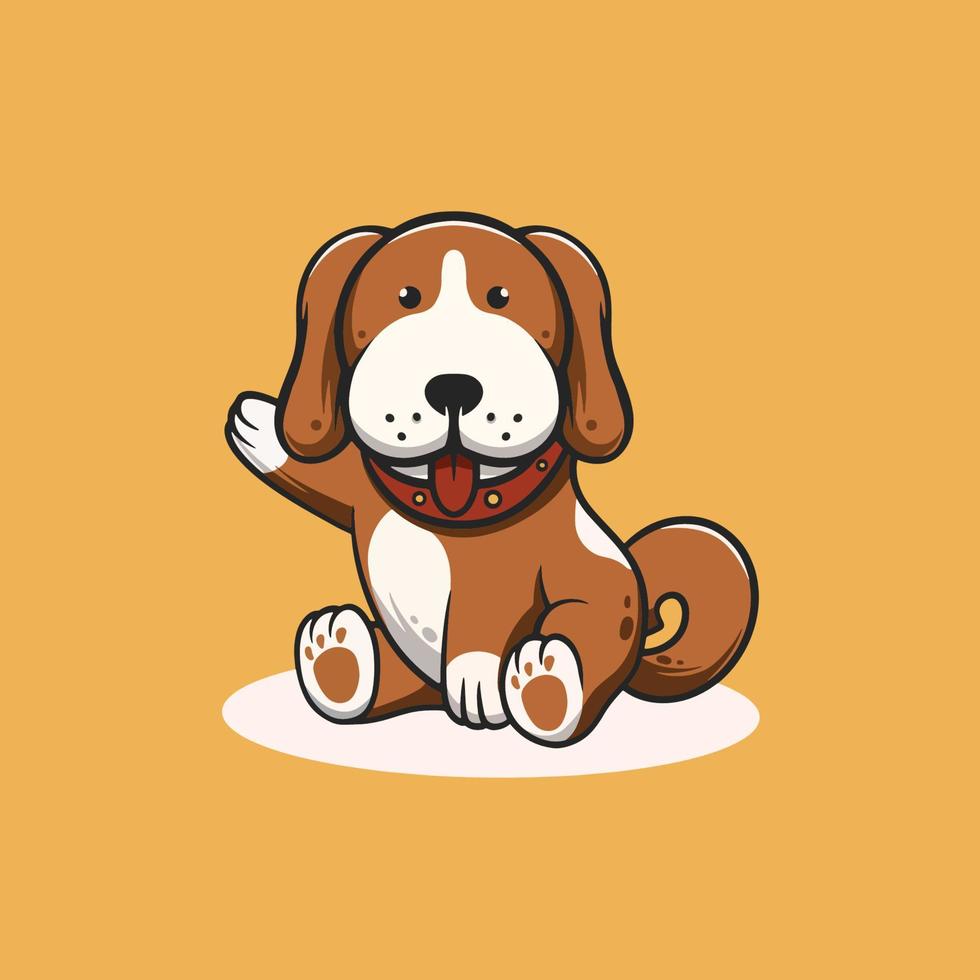 Cute Dog cartoon Illustration vector