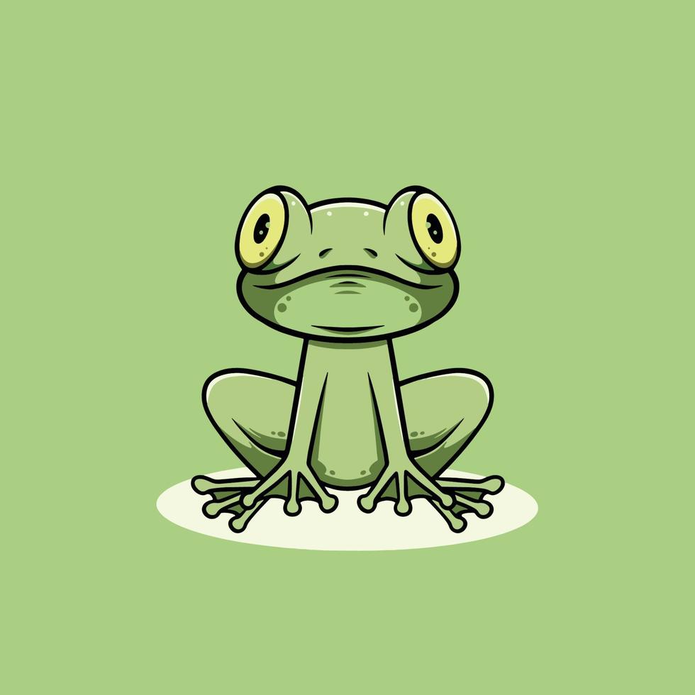 Cute Frog Cartoon Illustration vector