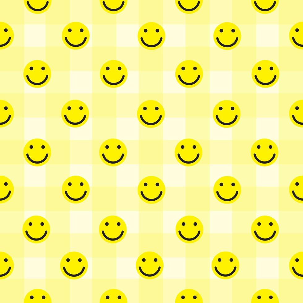 Seamless pattern. Smiling face background design for fabric and decor. illustration vector 10 eps.
