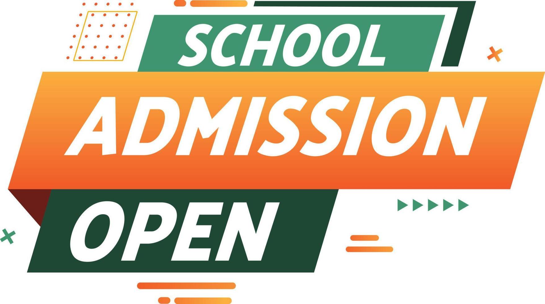 School Admission Open Tag Abstract Shape For Social Media Post Free Vector