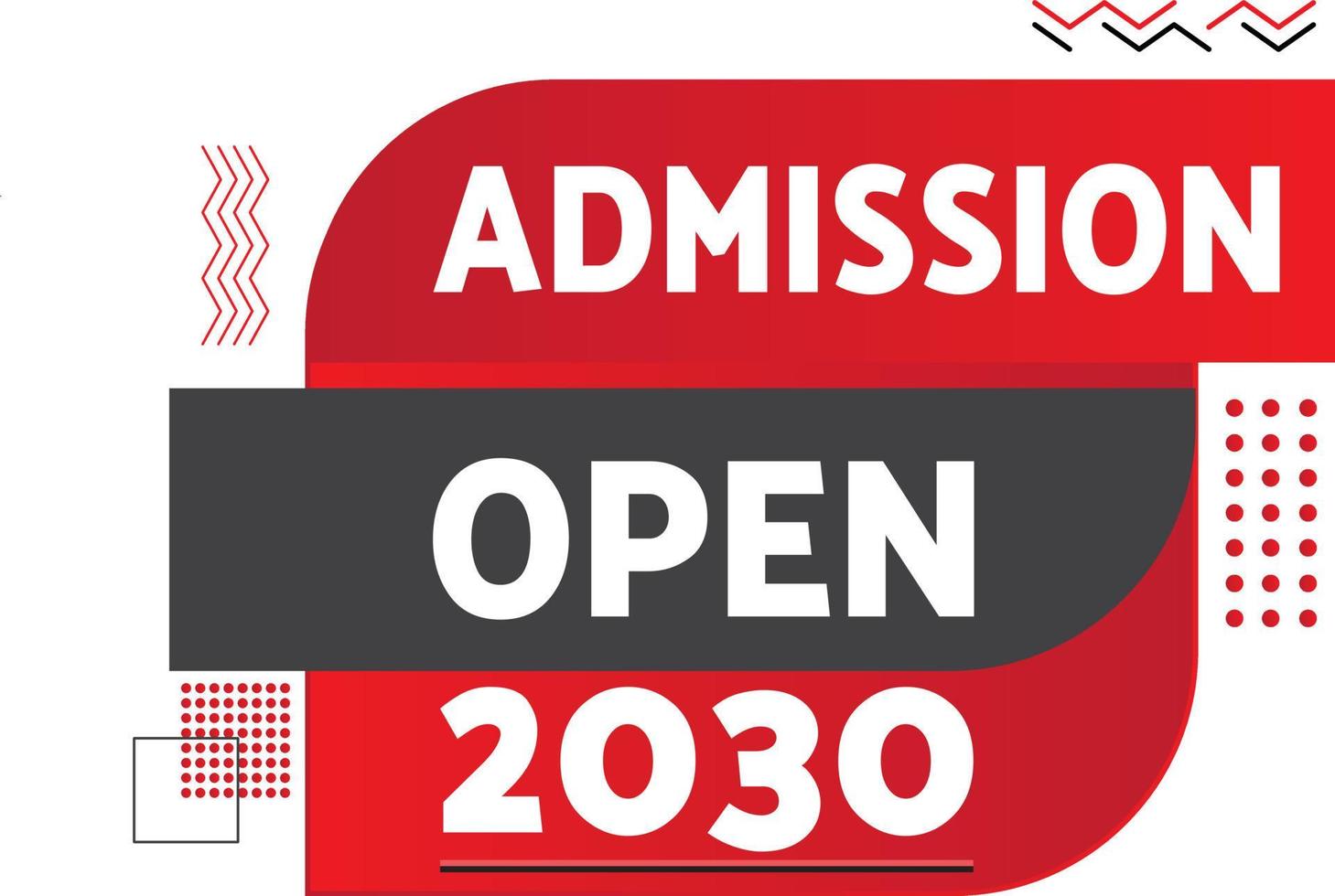 Admission Open Tag Abstract Shape For Social Media Post Vector