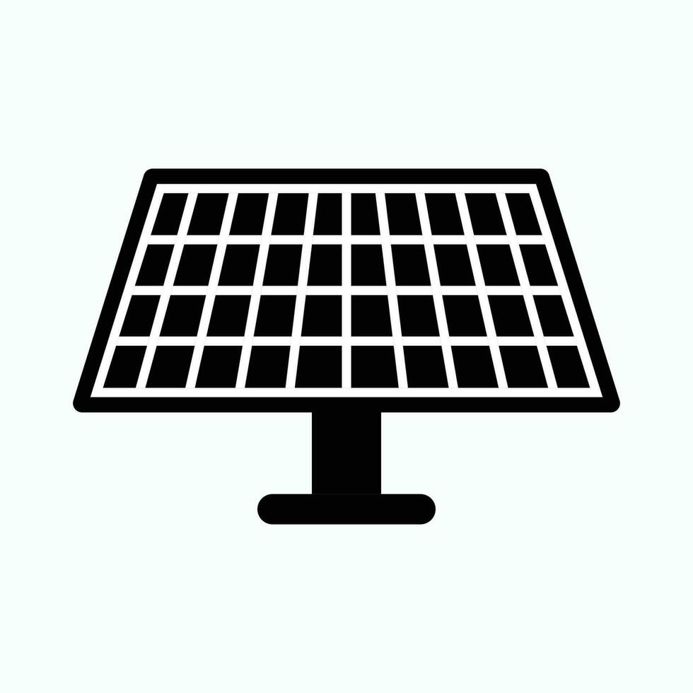 icono de panel solar eps10 - vector