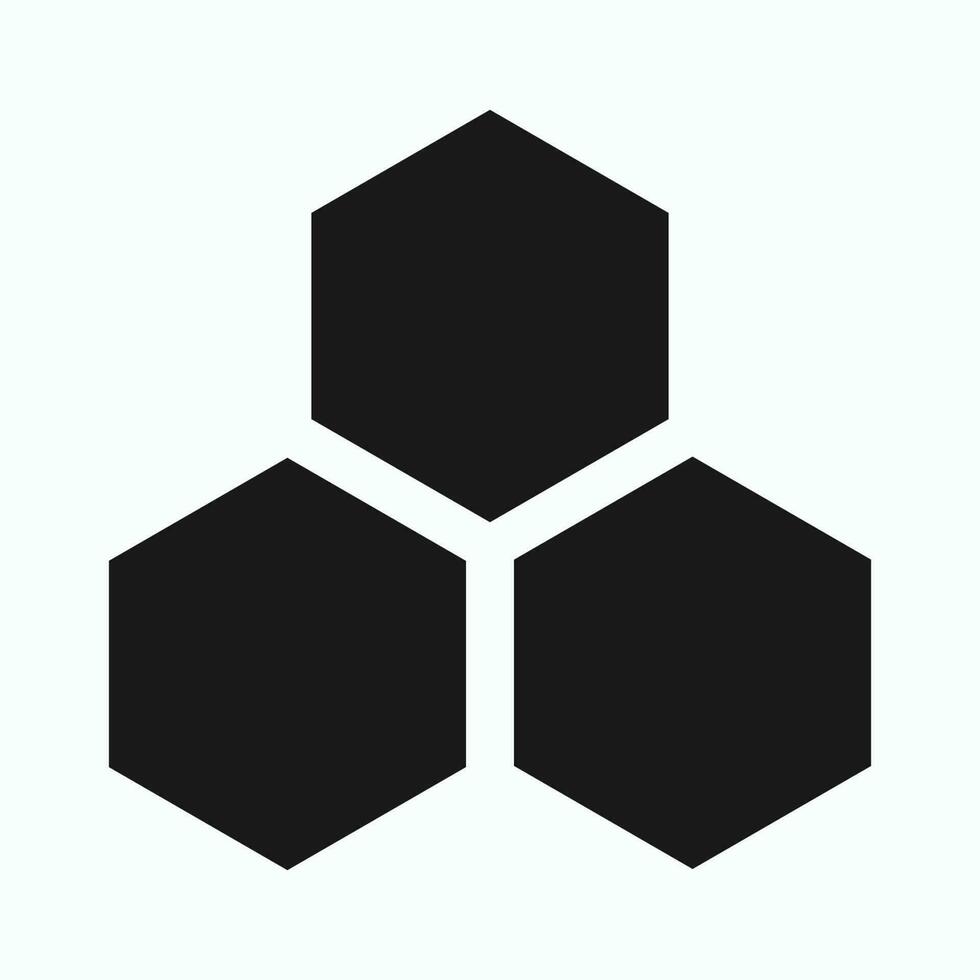 Honeycomb black icon- Vector