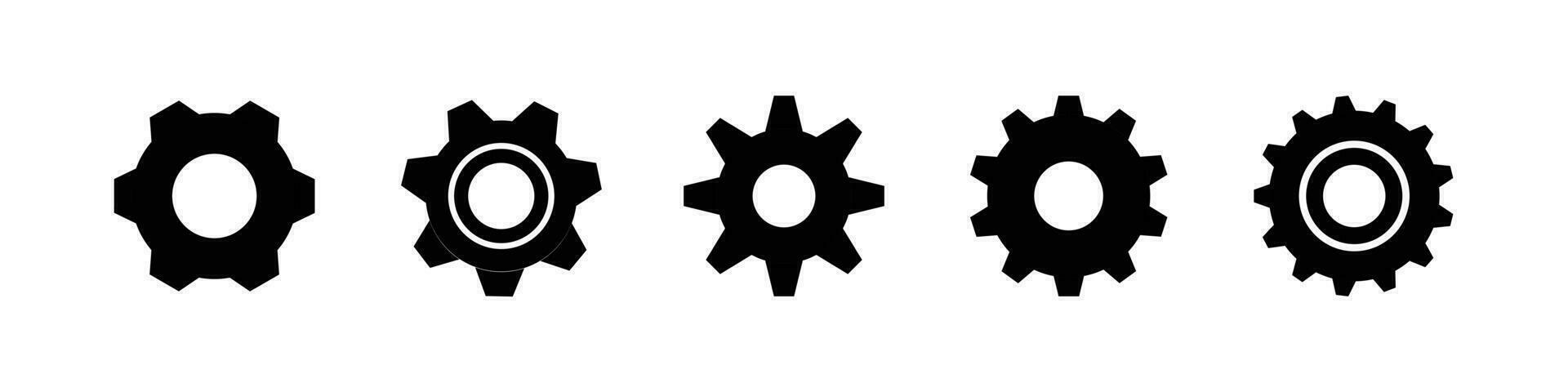 Gear icon set - Vector. Setting icon set. vector