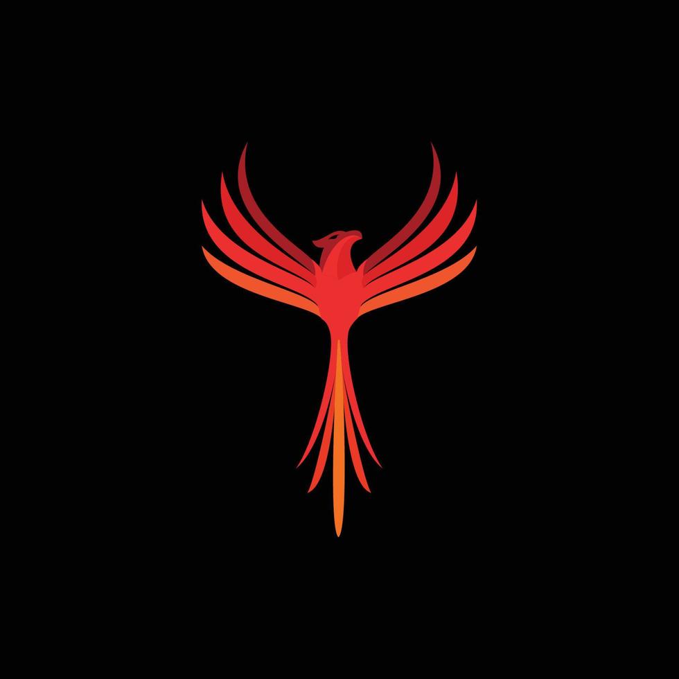 logotipo de ave fénix vector