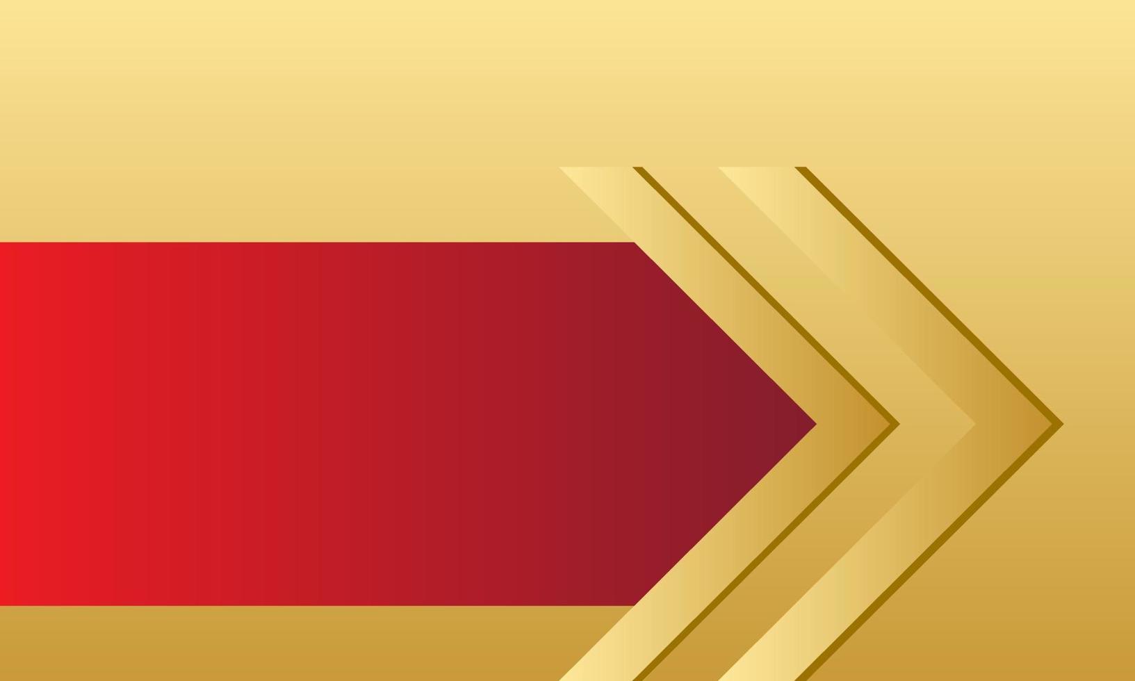 abstract background concept with stacking of geometric pattern, layers of blank red and gold for Business presentation vector