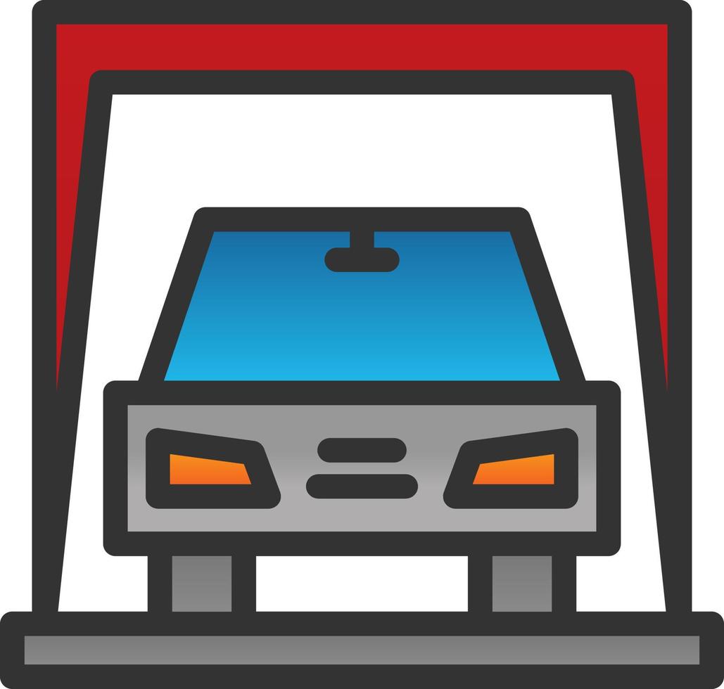 Car Display Vector Icon Design