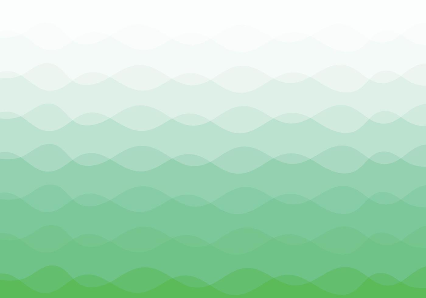 An abstract background composed of overlapping wavy lines. Gradient from light green to dark vector