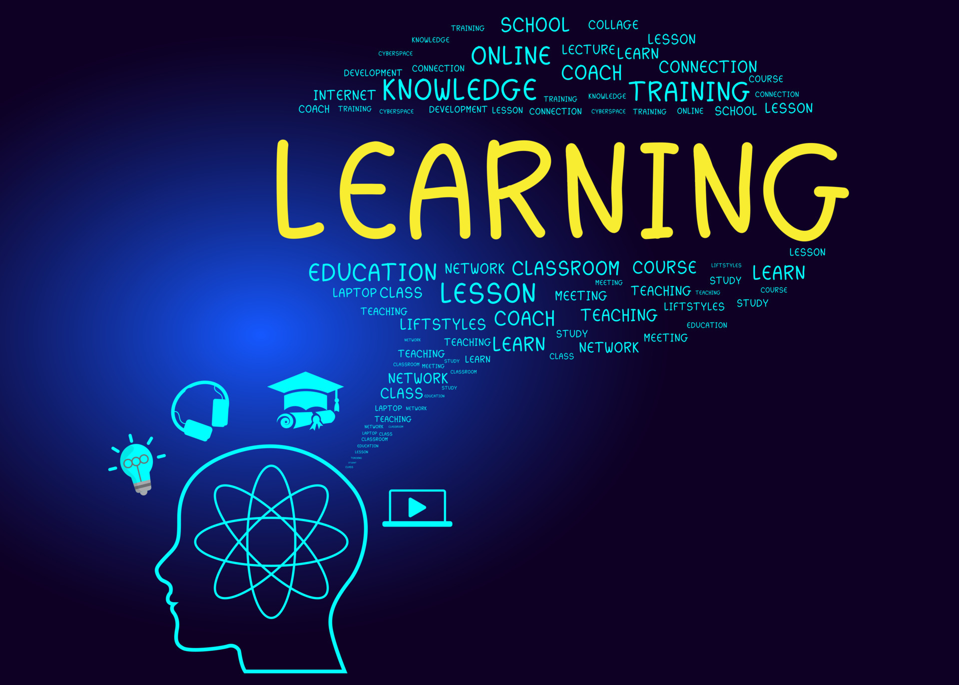 elearning education concept online learning with webinars, video(09)