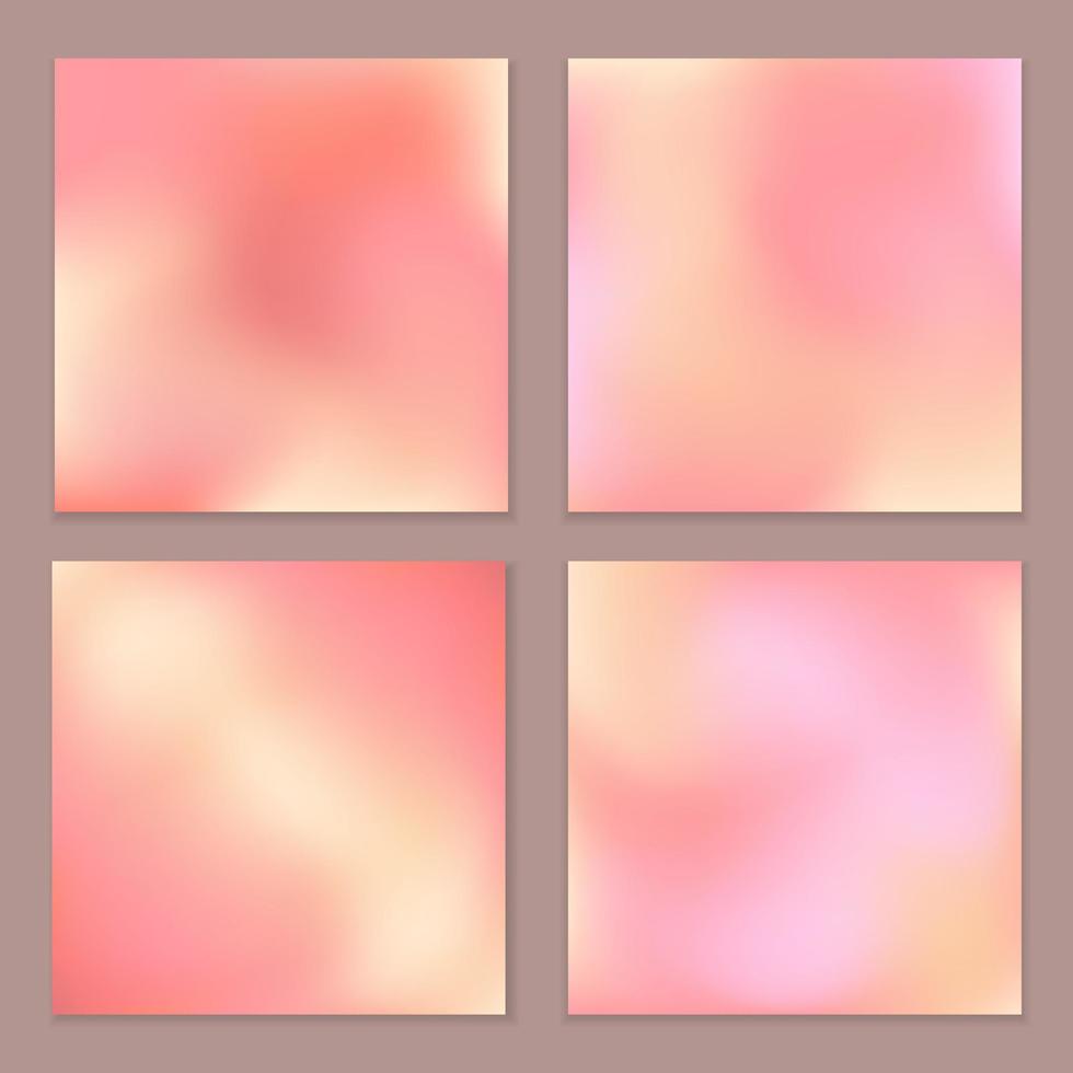 Peach tone gradient backgrounds for social posts vector