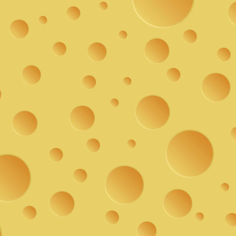 queso amarillo con fondo de textura de agujeros - vector