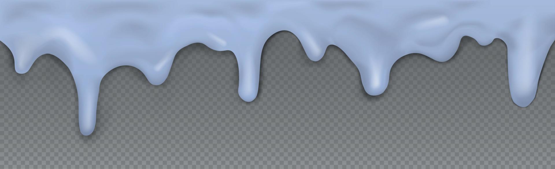 Flowing caramel, no background, panoramic transparent template - Vector