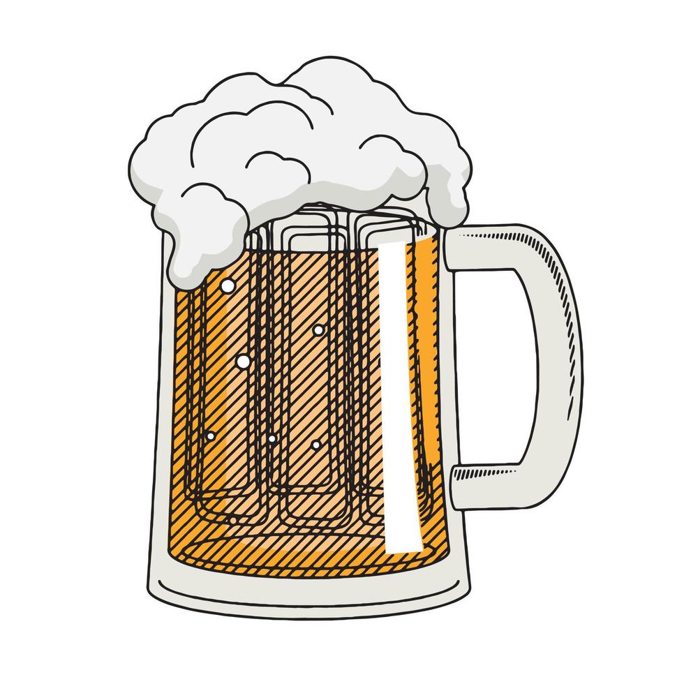 Pint of Beer Illustration 16386304 Vector Art at Vecteezy