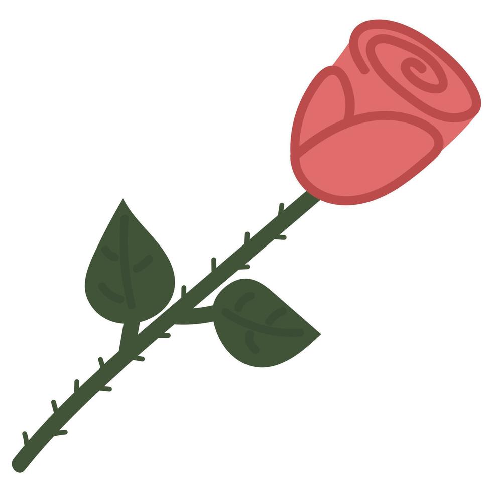 Red roses vector on a transparent background.Red rose hand draw illustration