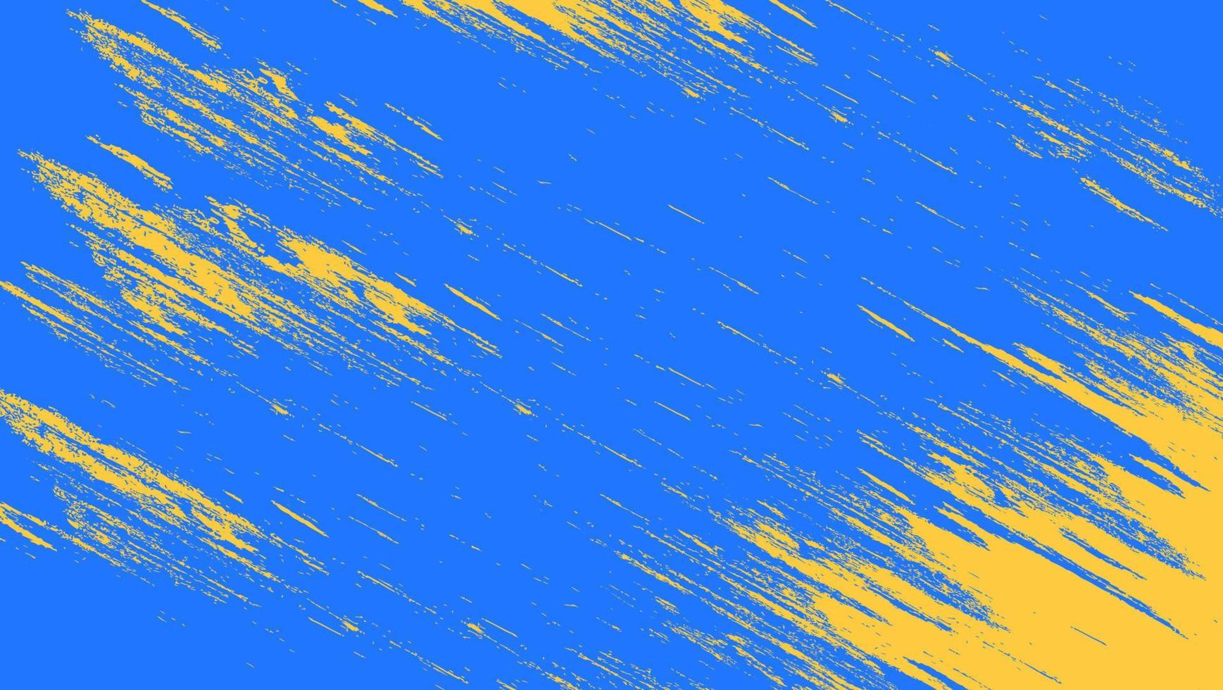 Abstract Bright Blue and Yellow Scratch Grunge Texture Design Background vector