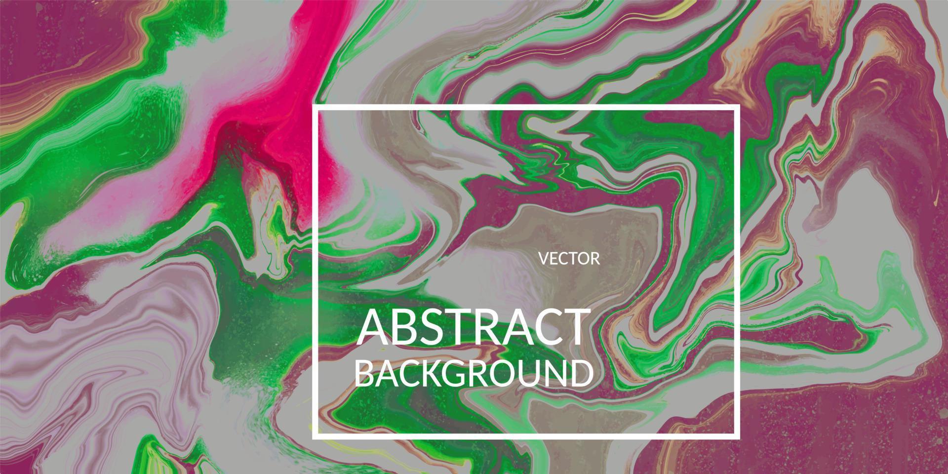 Abstract marble texture pink green color, Fluid design background vector