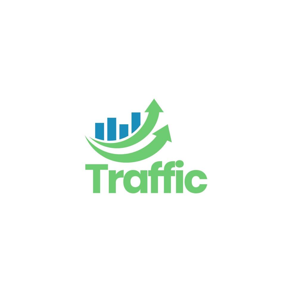 green traffic marketing business modern logo design vector