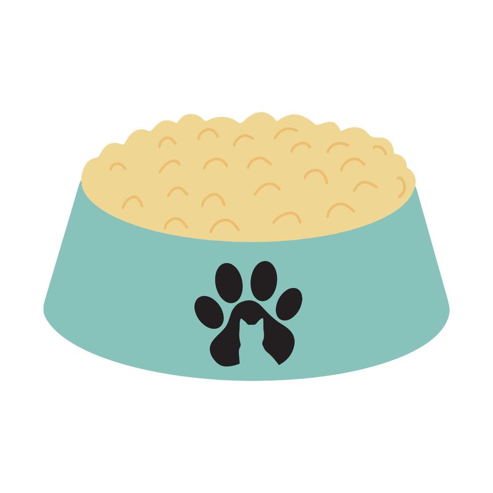 Animal food bowl. Vector illustration.