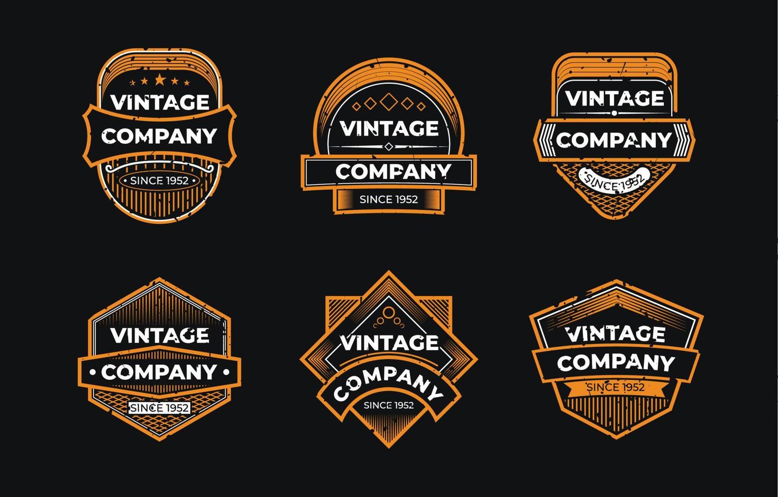 conjunto de logotipo de insignia vintage vector