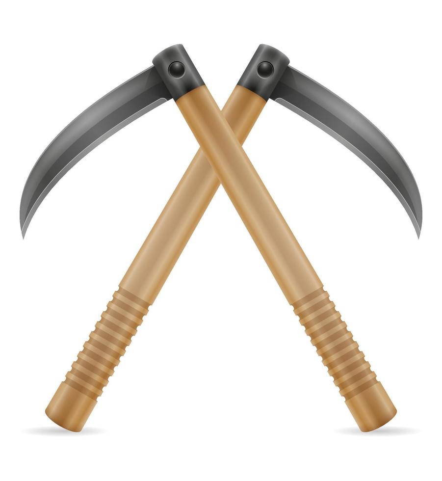 kama ninja weapon japanese warrior assassin vector illustration isolated on white background