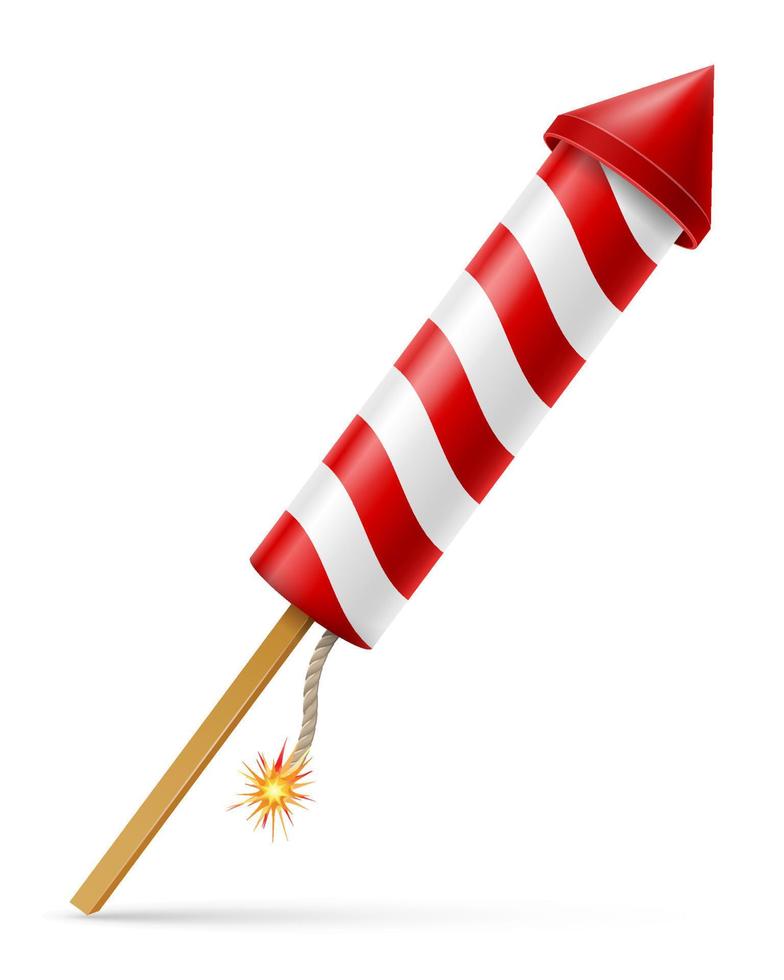 rocket salute for celebration holiday vector illustration isolated on white background