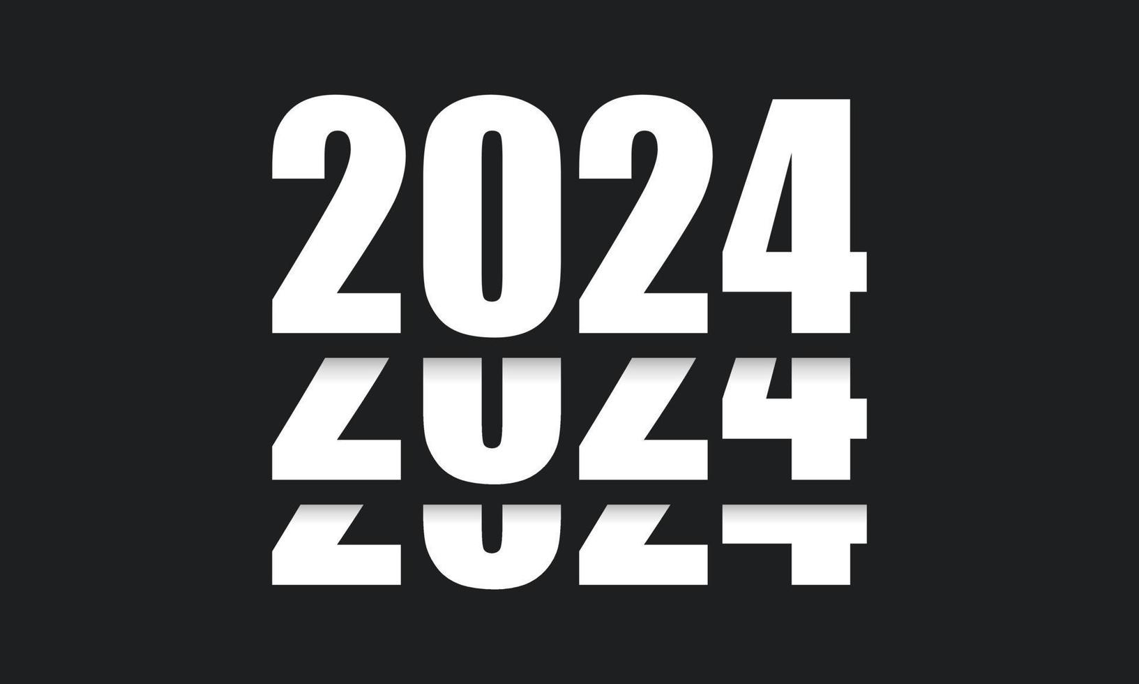 2024 number design template. vector