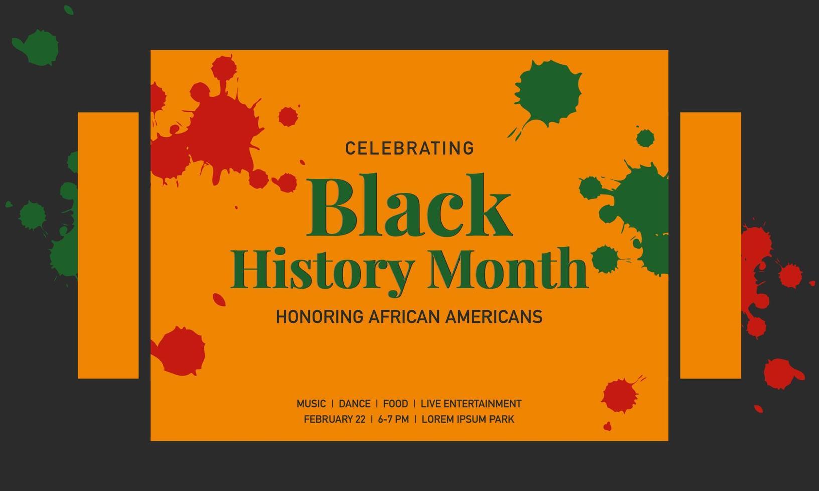 Black History Month Background Design. Vector Illustration.