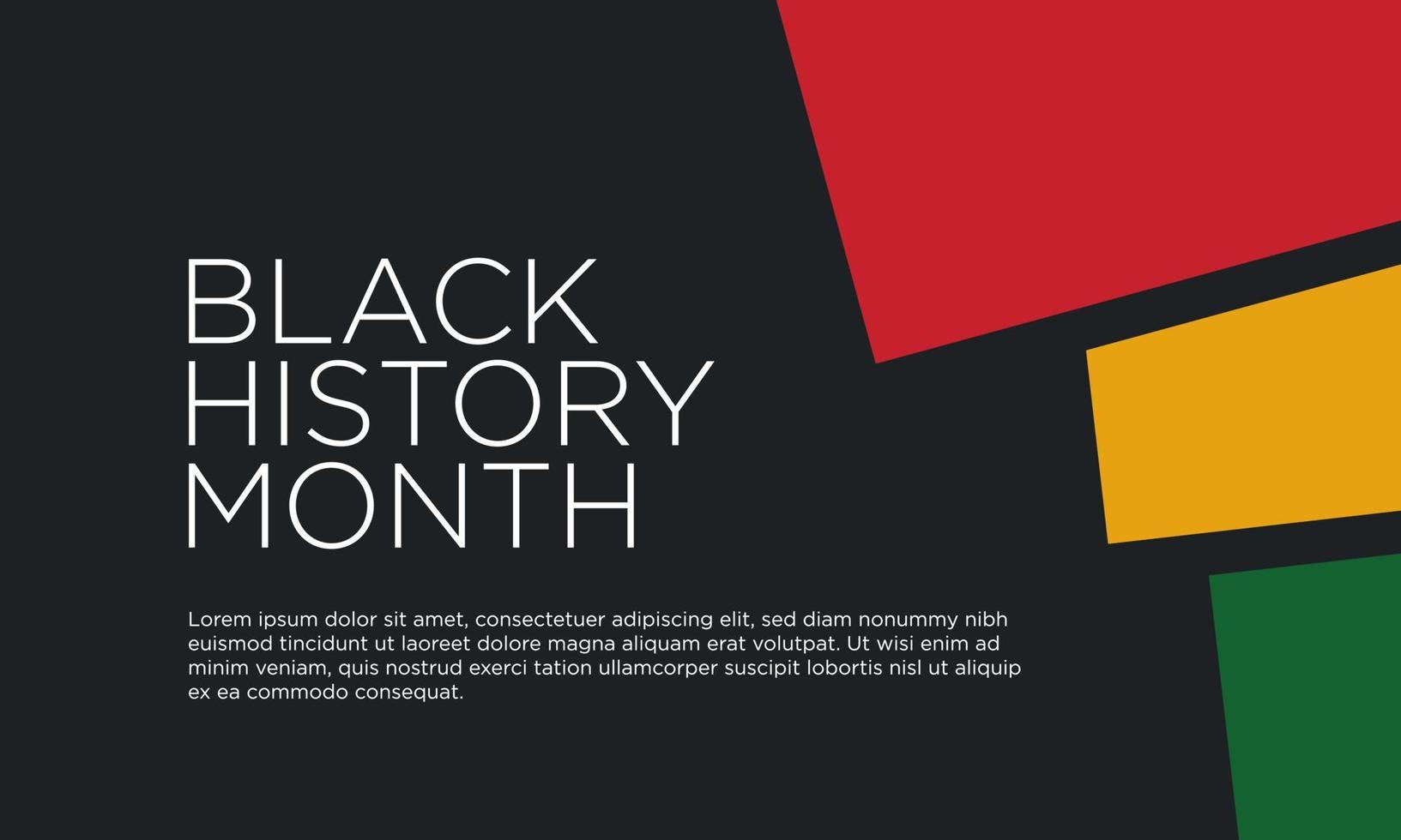 Black History Month Background Design. Vector Illustration.
