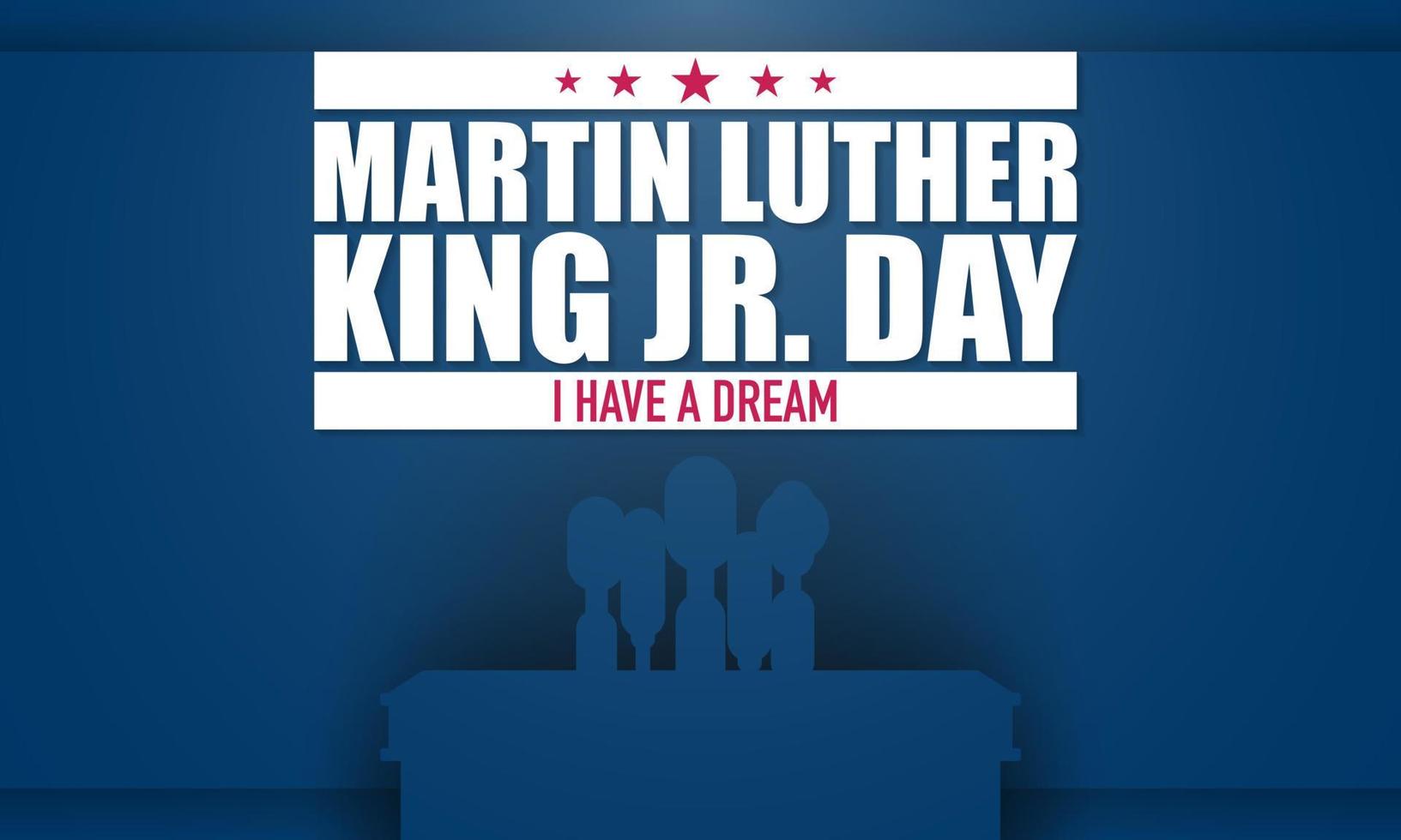 Happy Martin Luther King Jr. Day Background Design. vector