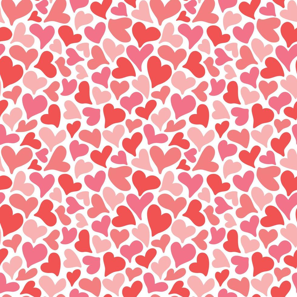 Seamless pattern with romantic pink hearts. Valentine's day, wedding, mother's day background. vector