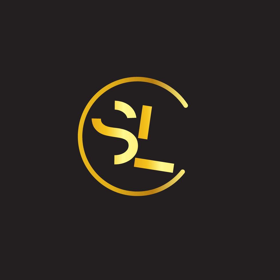 logotipo de texto sl vector