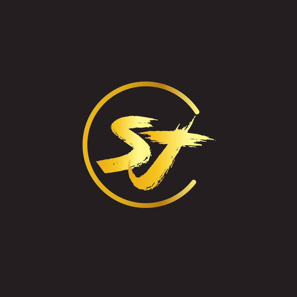 logotipo de texto sj vector