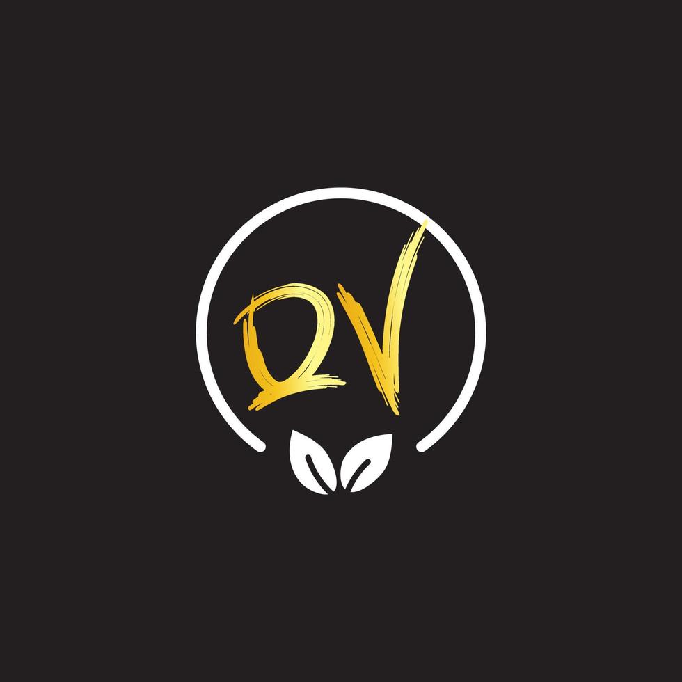 logotipo de texto qv vector