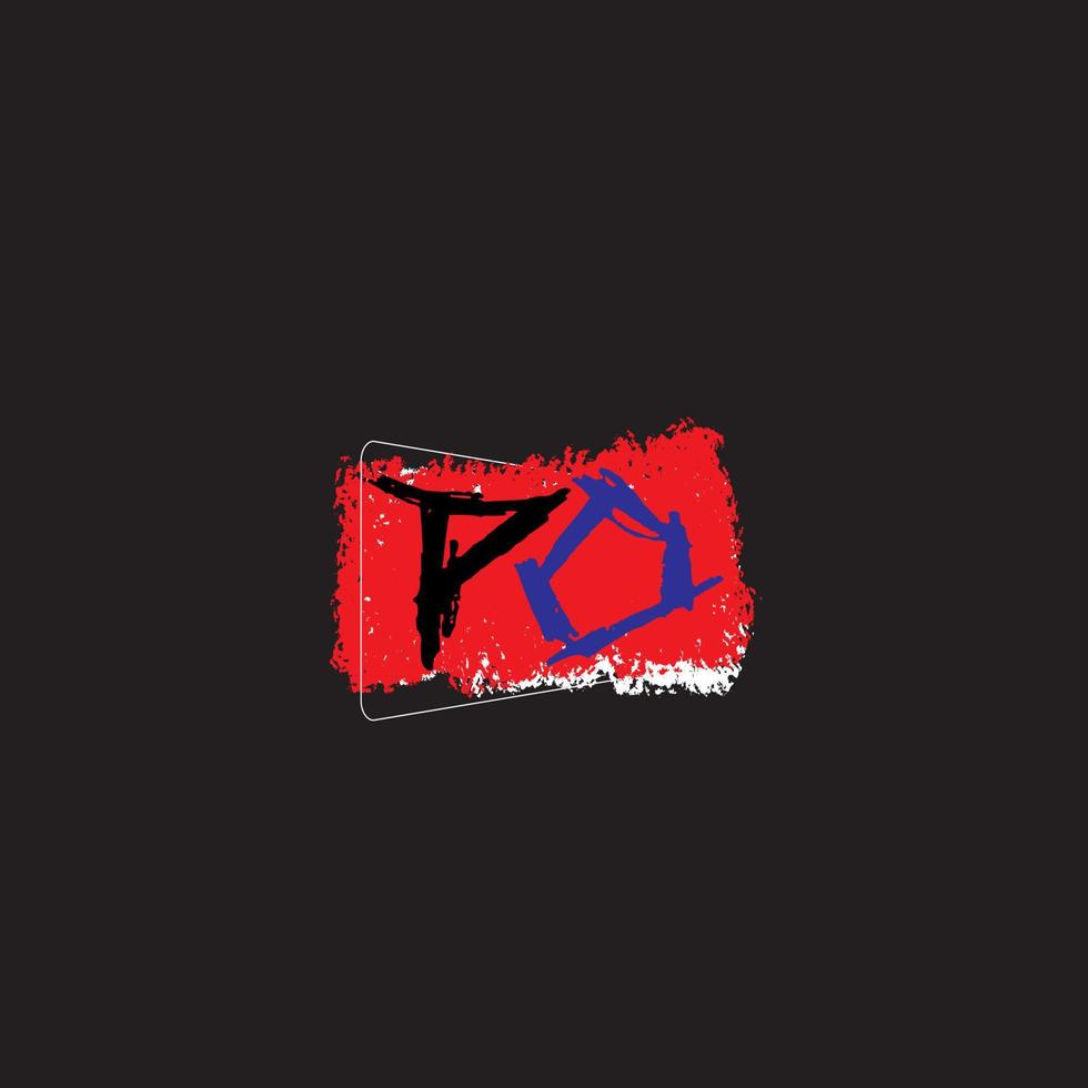 PO Text Logo vector