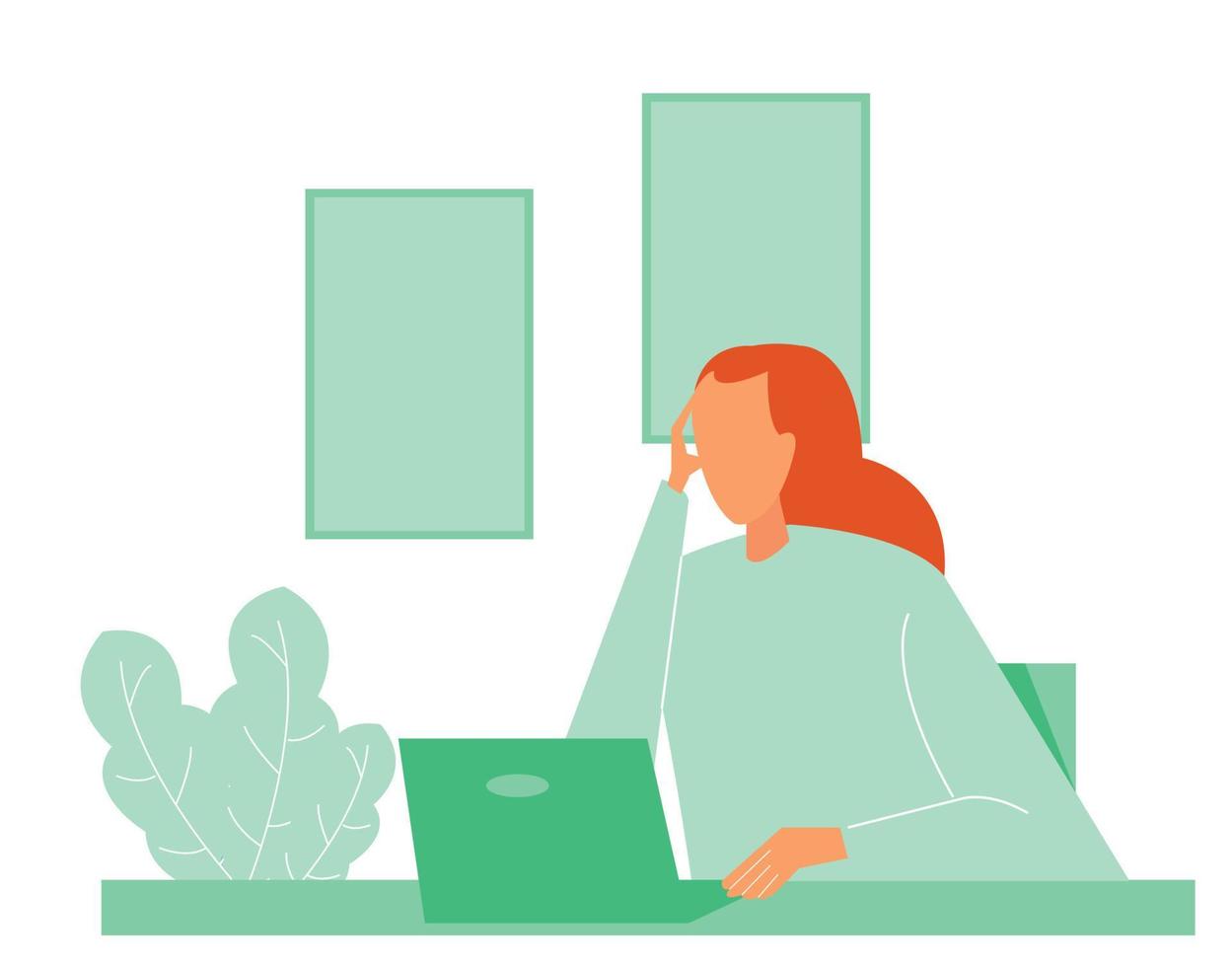 researching person working with laptop vector