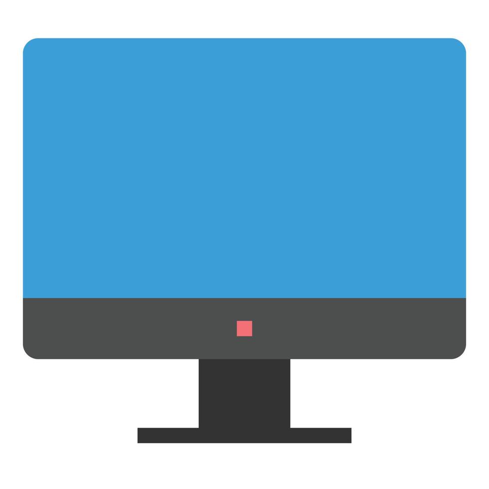 vector de color plano del icono del monitor.