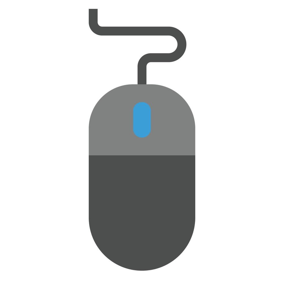 MOUSE ICON FLAT COLOR VECTOR .