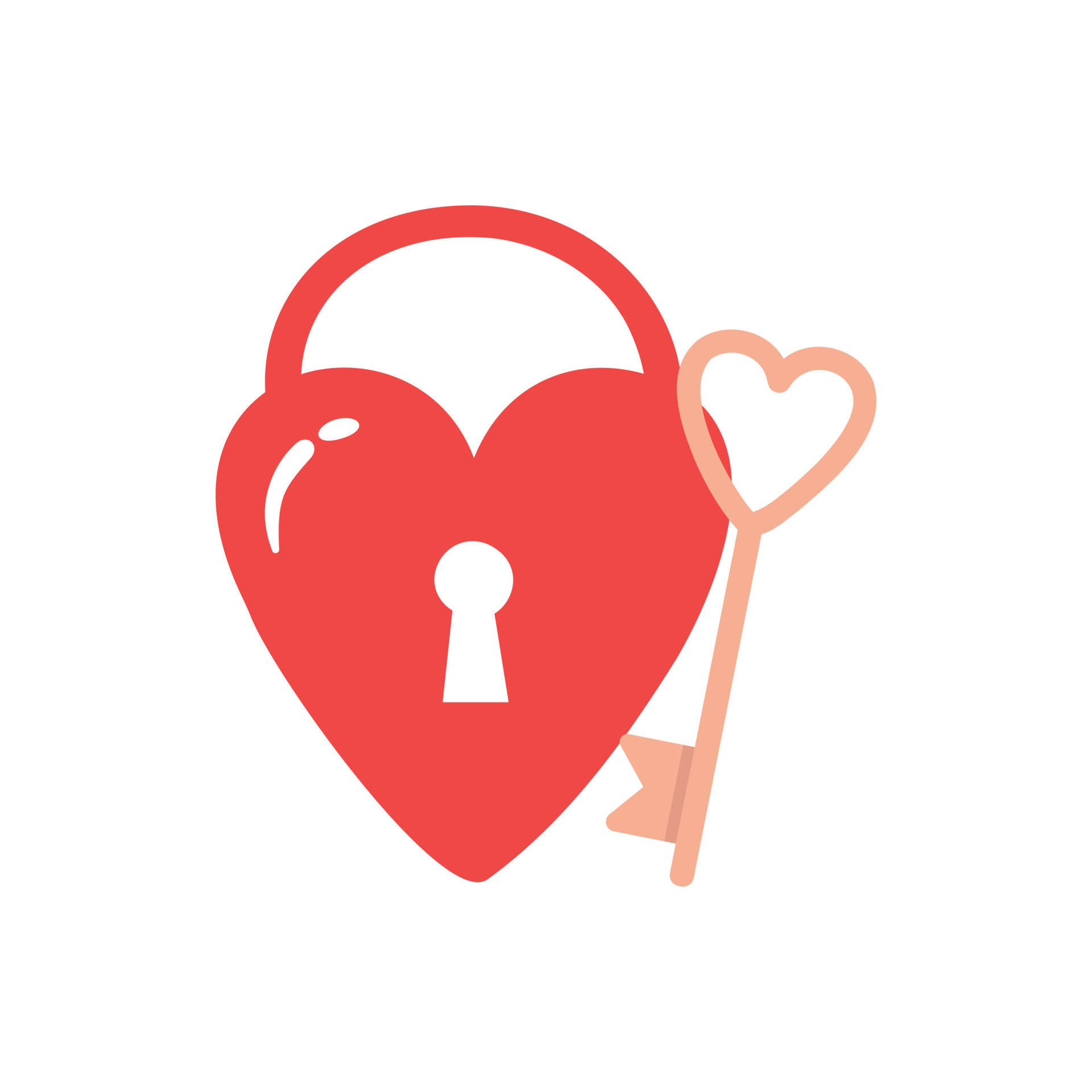 Cute love lock and key. Element for greeting cards, posters