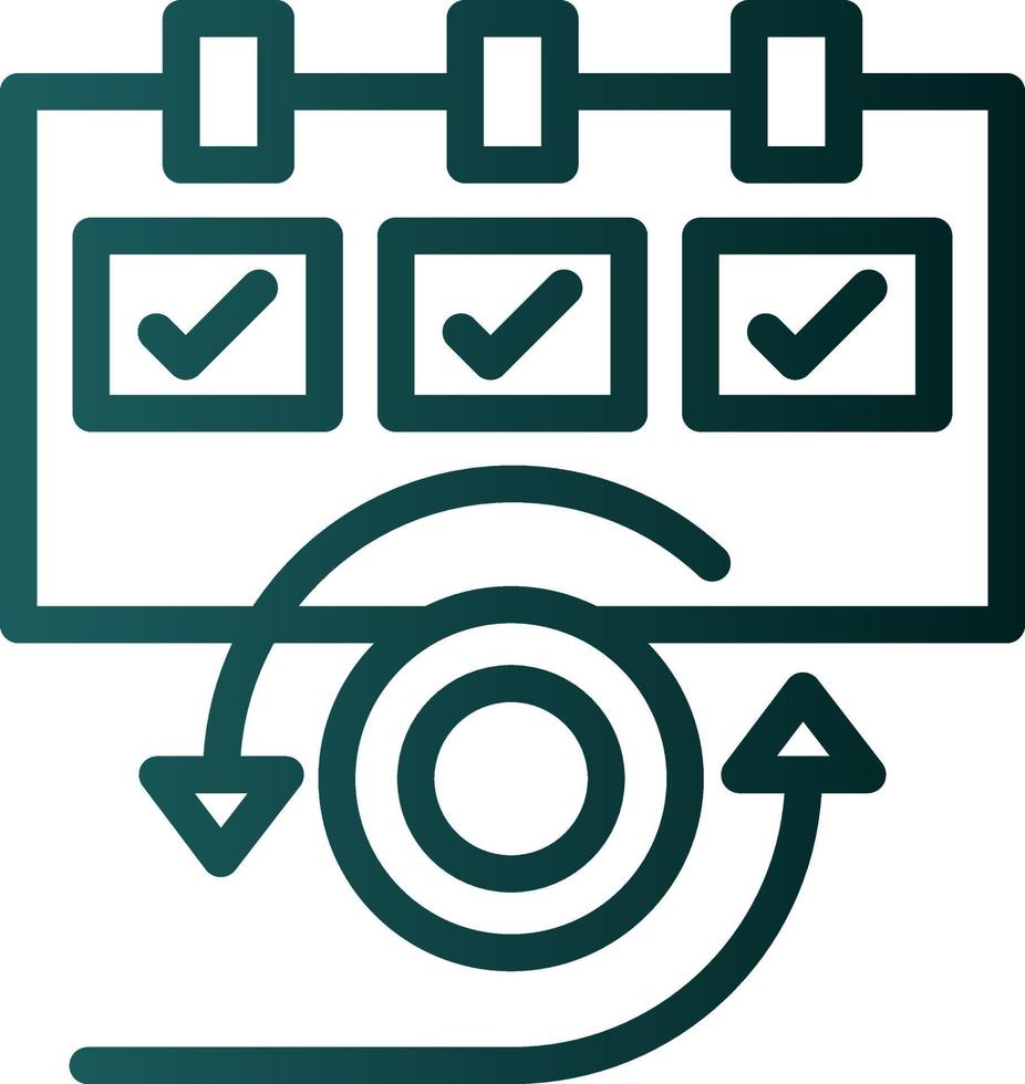 diseño de icono de vector de scrum diario