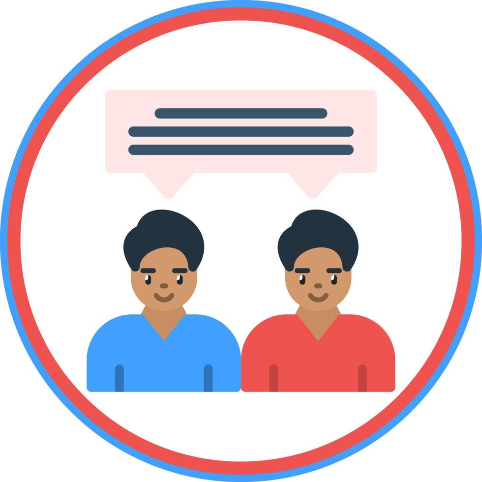 Face To Face Vector Icon Design
