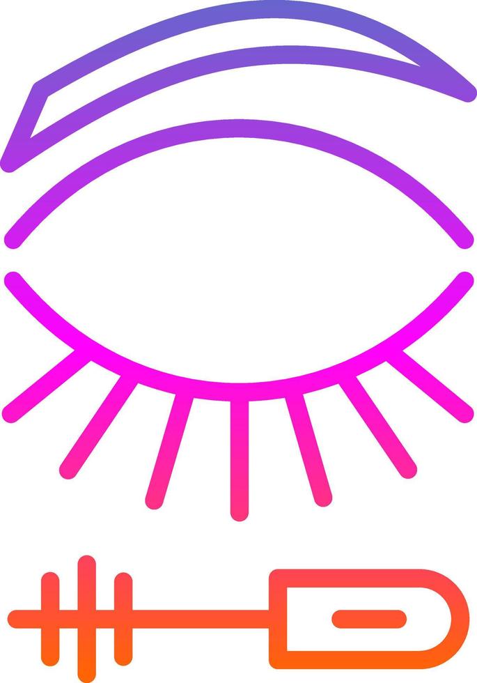 Eyelash Mascara Vector Icon Design