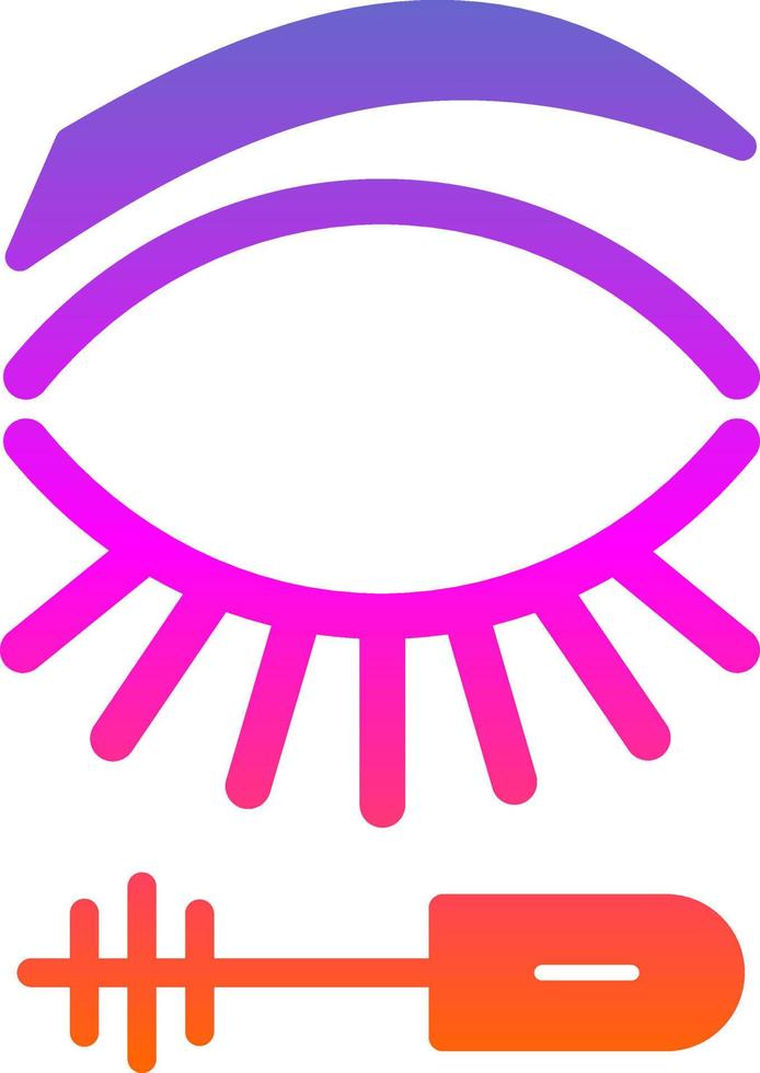 Eyelash Mascara Vector Icon Design