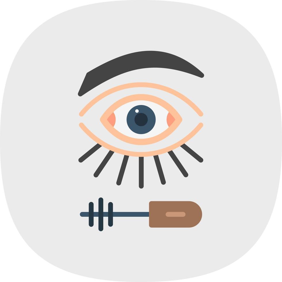 Eyelash Mascara Vector Icon Design