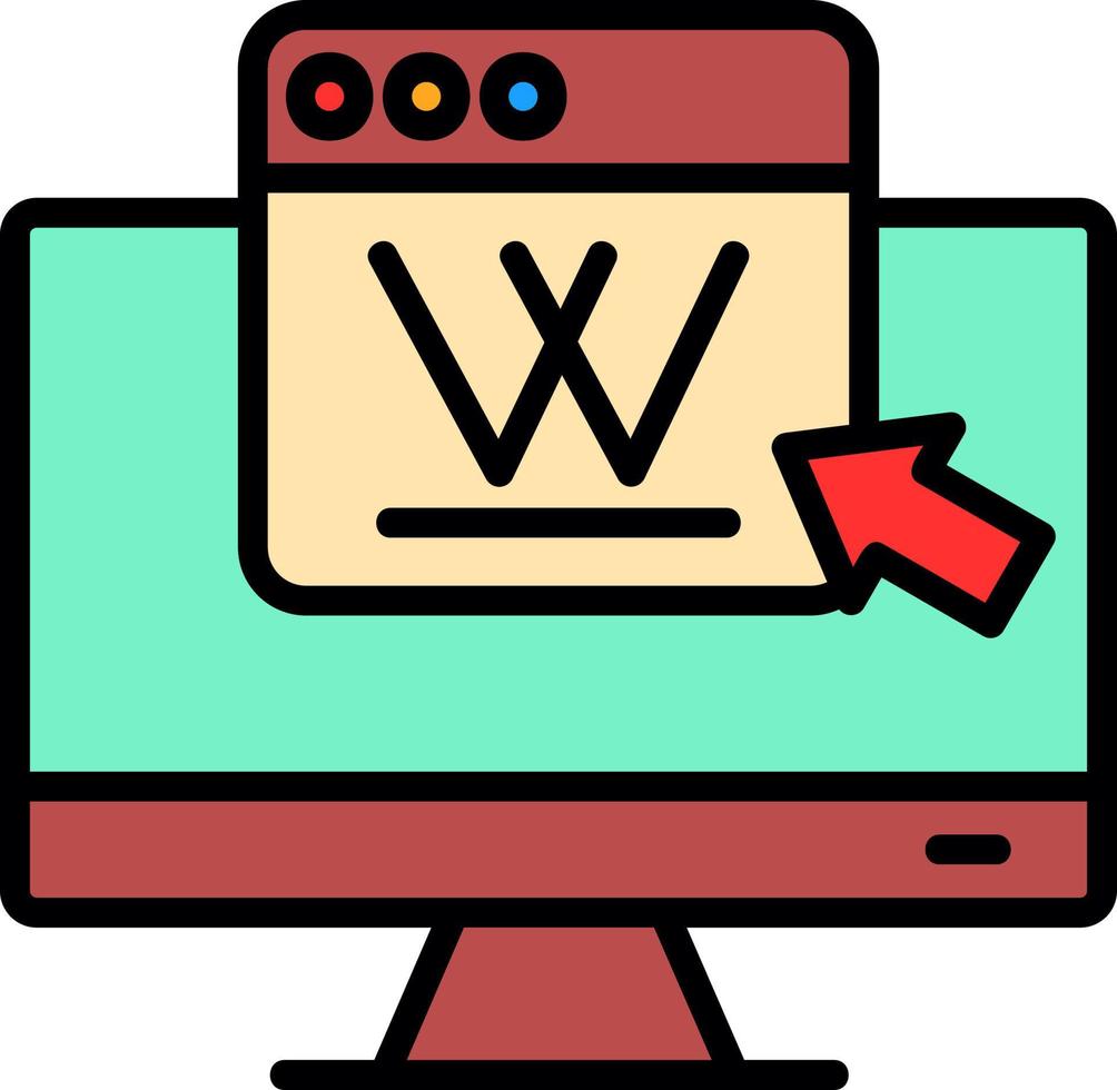 diseño de icono de vector de wikipedia