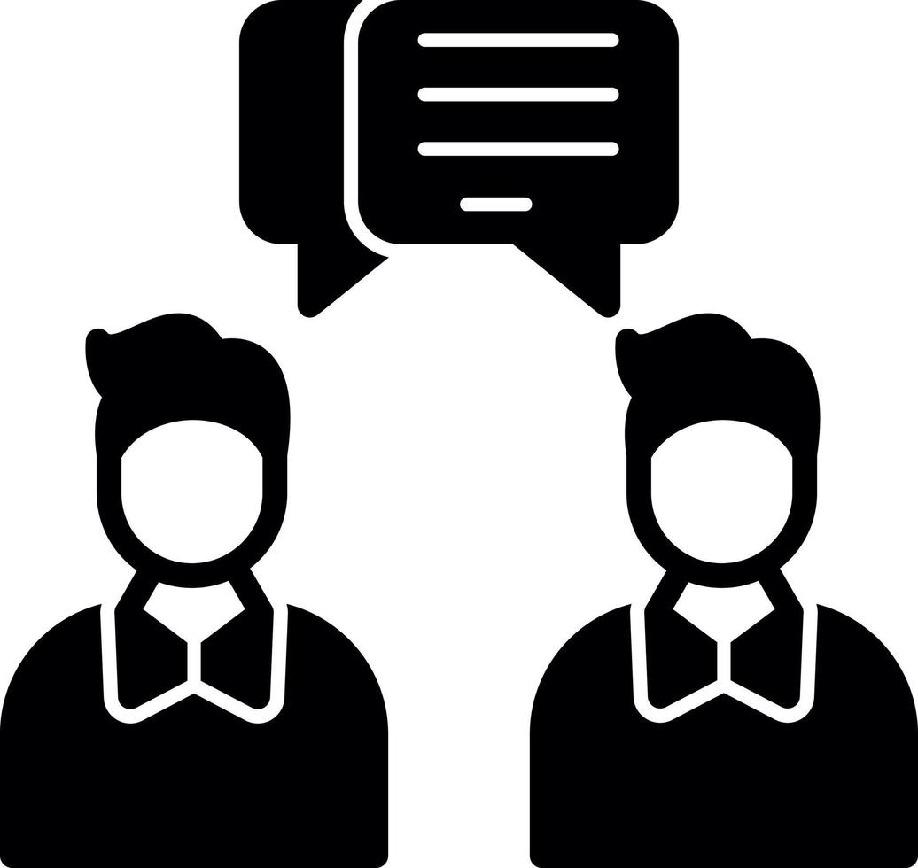 Face to Face Talk Vector Icon Design