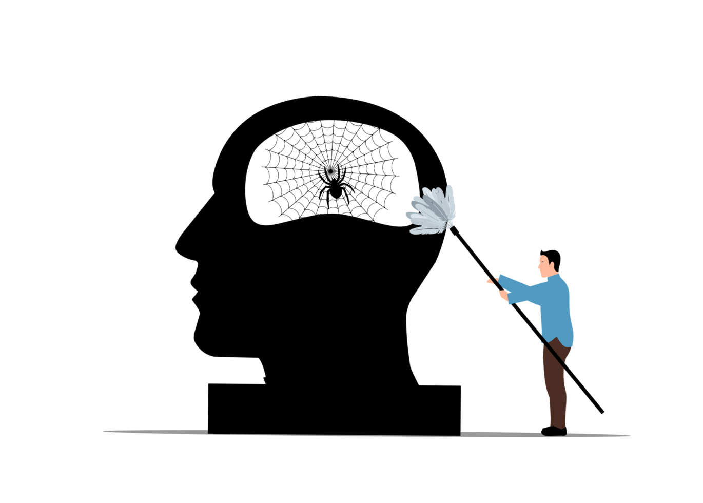 Doorzichtig negatief gedachten png