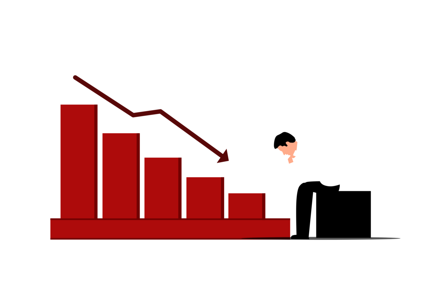 finansiell kris och företag förluster png