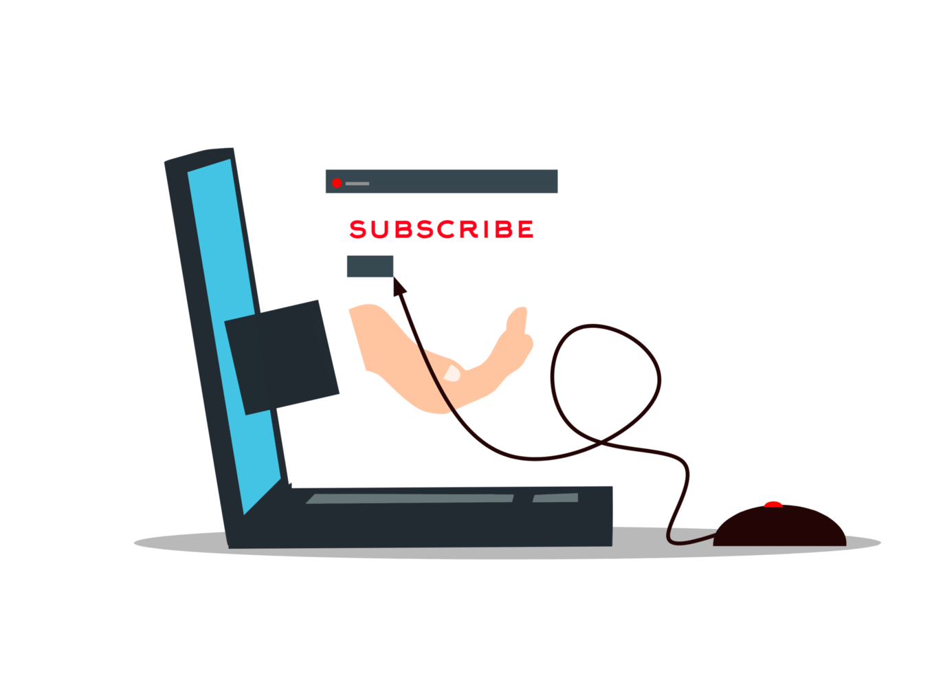 Click Subscribe button png