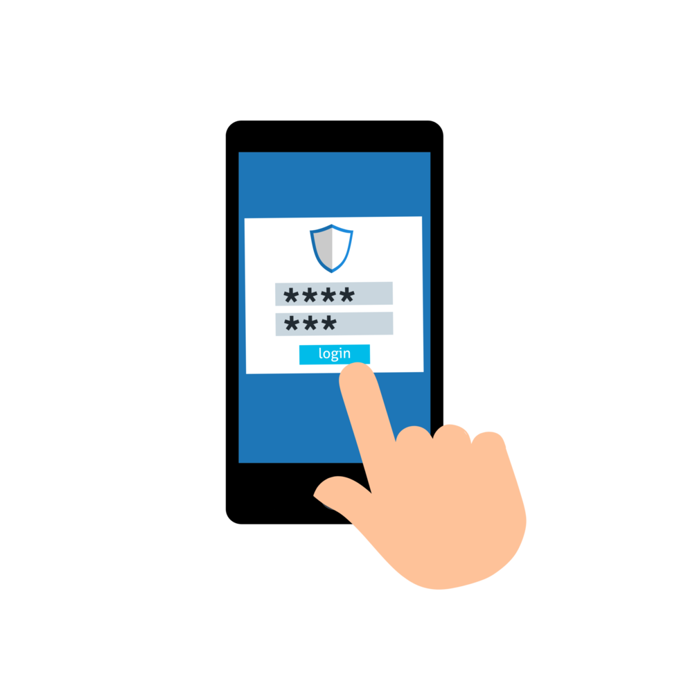 Login-Passwort und Smartphone-Sicherheit png