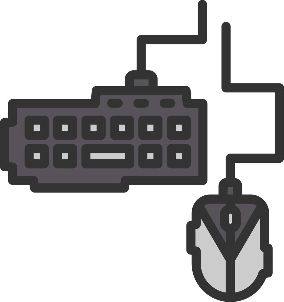 Gaming Keyboard And Mouse Vector Icon Design